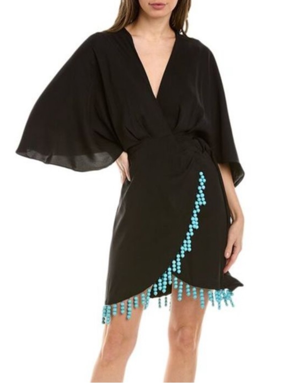Hutch Camby V Neck Tie Belted Mini Dress Size S NWT
